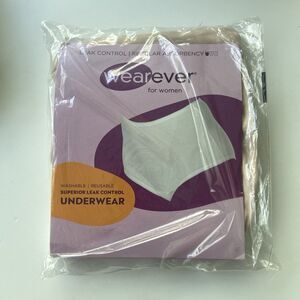 Wearever Women's 3-Pack Incontinence Reusable Bladder Control Panties 2X Beige